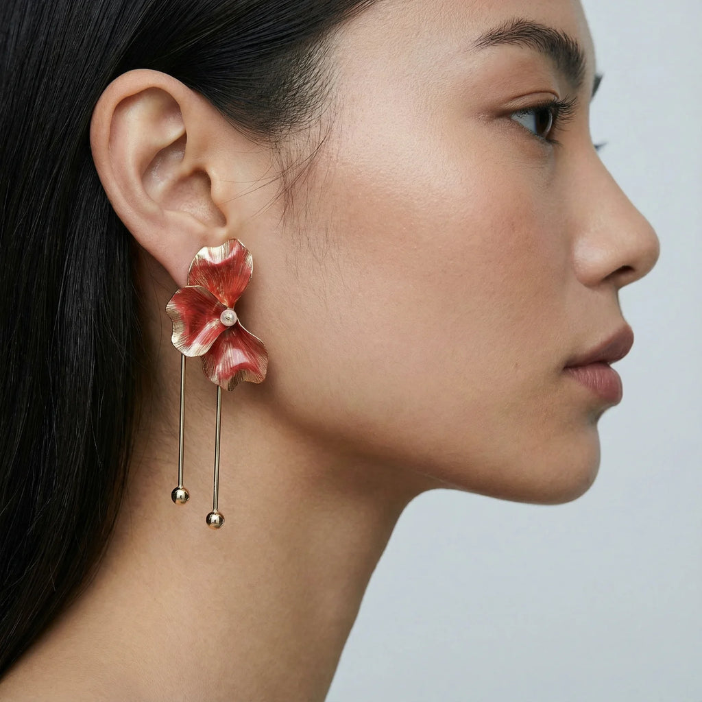 VeriGirl Coral  Drop Earrings